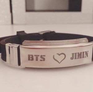 BTS Jimin Kpop Wristband with 2 Photo cards